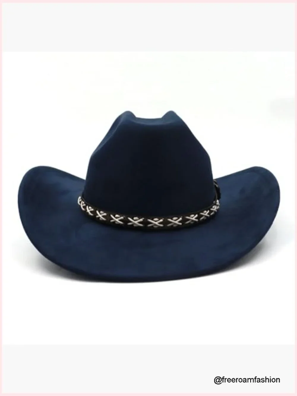 Classic Wide Brim Cowboy Hat with Belted Buckle Adjustable Unisex Sun Hat
